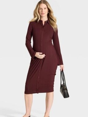 Button-up maternity dress NWT